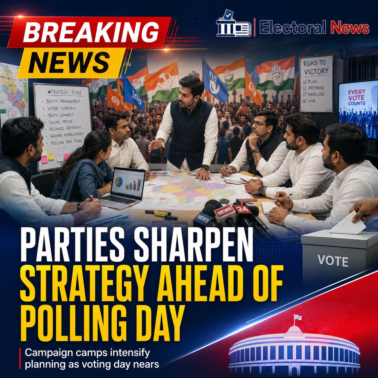 Parties Sharpen Strategy Ahead of Polling Day as Campaign Enters Final Phase