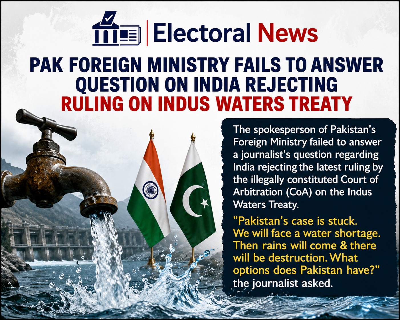 Pak Foreign Ministry Faces Tough Question After India Rejects Indus Waters Treaty Ruling