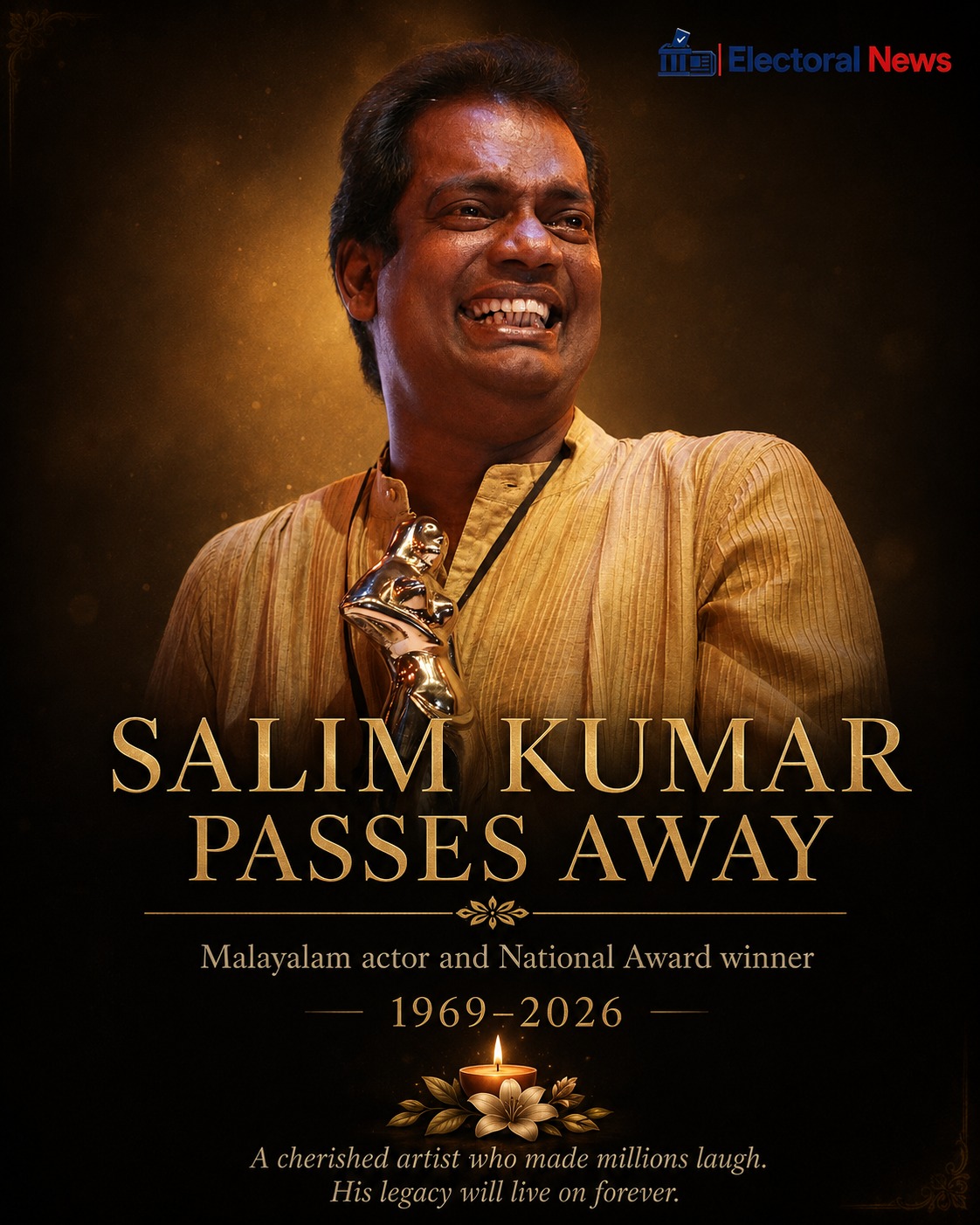 Malayalam Actor and National Award Winner Salim Kumar Passes Away at 57