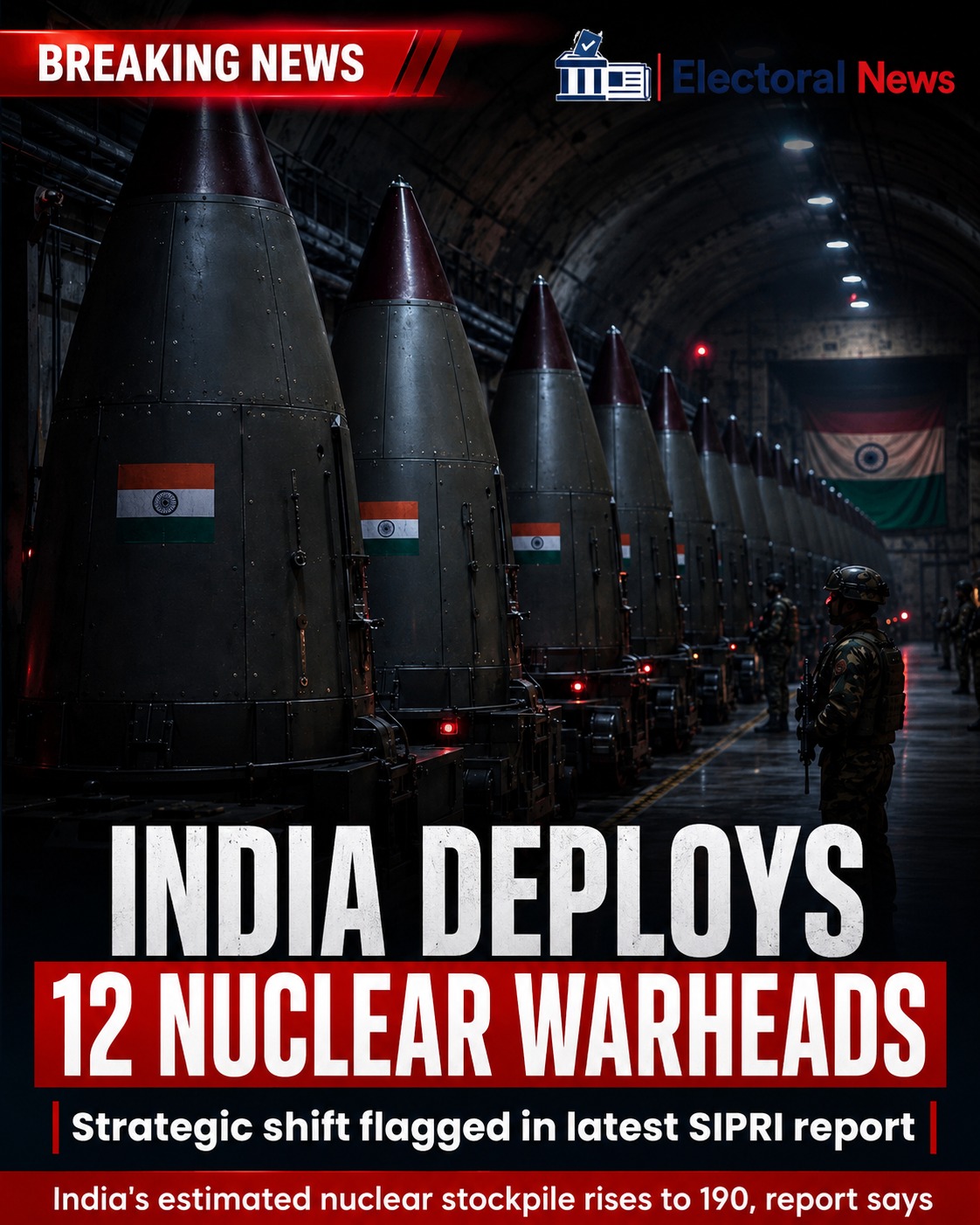 India Reportedly Deploys 12 Nuclear Warheads in Major Strategic Shift, SIPRI Assessment Says